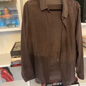 T by Alexander Wang silk button down